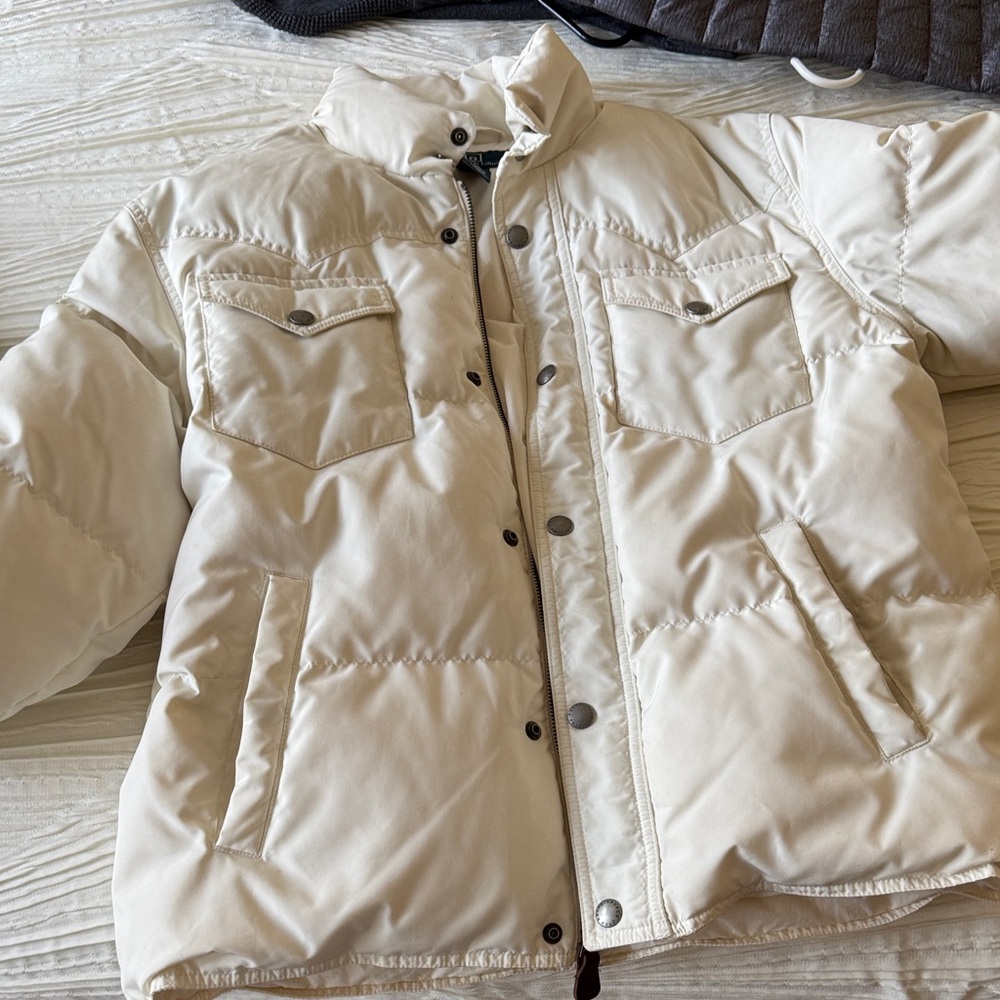 Men’s  Cream Puffer Jacket